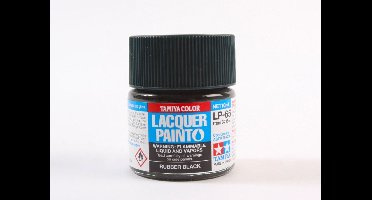 Tamiya Hobbyverf Olieverf - LP-65 Rubber Black - Matt - Lacquer Paint - Verf potje - 10 ml