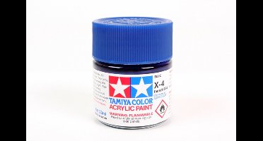 Tamiya Hobbyverf Acrylverf - X-4 Blue - Gloss - Acryl - 23ml Verf potje - 23 ml