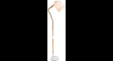 Globo - vloerlamp - Mattis - wit - metaal - leeslamp - E27 - 21510S