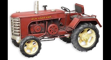 Tractor - Tinnen model - retro - 23,2 cm hoog