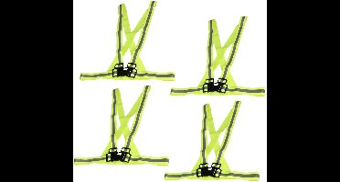 Benson Veiligheidsvest hardlopen - 4x - geel - reflecterend - one size