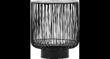 Bijzettafel - Torna Rana - Rond - 41cm - Zwart/Zilver - Metaal