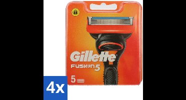 Gillette - Fusion 5 - Navulscheermesjes - 5 Navulmesjes - Voordeelverpakking - 4 stuks