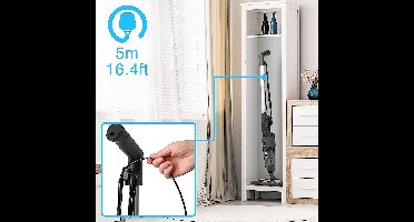 Stofzuiger | 600 watt | 2-in-1 stofzuiger met HEPA Filter | Staand met draad en kruimeldief | 4 opzetstukken | voor in huis appartement auto flat studenten