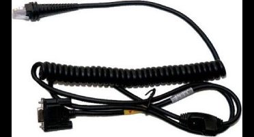 Honeywell seriële kabels RS232C (+/-12V signals), black, DB9 Female, 3m (9.8'), coiled, 5V external power with option for host power on pin 9