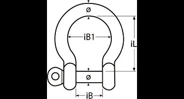 Harpsluiting 6 mm RVS-316