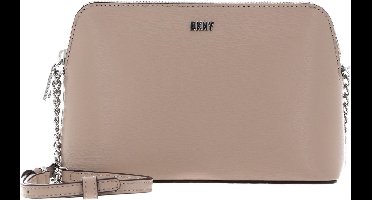 DKNY Leren Schoudertas Avondtas Bryant Sutton Dome Crossbody Bag Toffee / Silver Lichtbruin