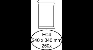 Envelop hermes akte ec4 240 x 340 zk 120 gr 250 st wit