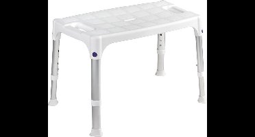 Deluxe Badopstapje - Rechthoeking - Wit - verstelbaar in hoogte 270-340 mm