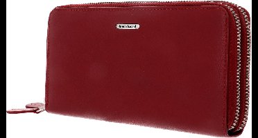 bruno banani Leren Portemonnee New York Double Zip Around Wallet Red Rood
