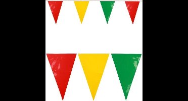 Vlaggenlijn rood/geel/groen 10 meter brandveilig (PVC)