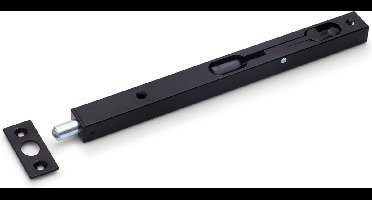 Kantschuif - Zwart - Staal - Dulimex - Dulimex bascule staal, 17 mm breed, recht 200 mm zwart gelakt