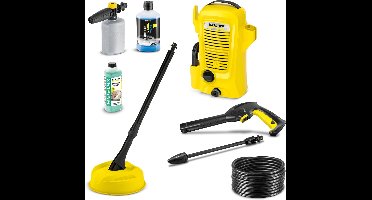 Kärcher hogedrukreiniger | K 2 Universal Edition Home | T-1 oppervlaktereiniger| Incl. Foam Jet | 110 bar | Wateropbrengst 360 l/u | 0,5 L reinigingsmiddel | 1 L Ultra Foam Cleaner 3-in-1