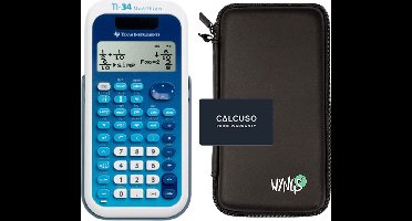TI-34 MultiView incl. WYNGS Beschermhoes Zwart - Wetenschappelijke Rekenmachine - Basis Pakket