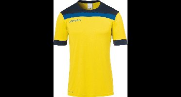 Uhlsport Offense 23 Shirt Korte Mouw Heren - Geel / Zwart / Antraciet | Maat: 3XL