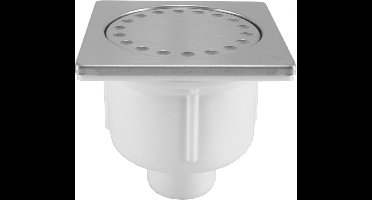 Sanifun doucheput Jenna 100x100 mm recht – RVS onderuitlaat – Inbouwdiepte 90 mm