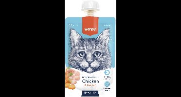 Wanpy - Smakelijke vleespasta Kip & Wortel - Kattensnack