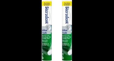 Steradent Reinigingstabletten - Active Fresh 2 x 30 Tabletten