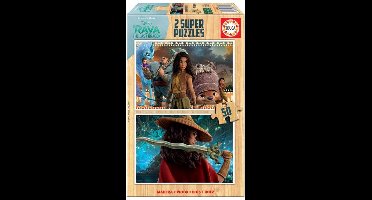 educa puzzel Raya en de draak - 2 x 50 stukjes in hout