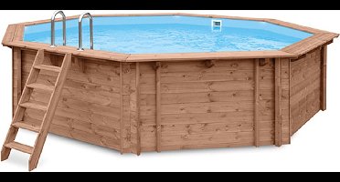 Interline Zwembad Interline houten op/inbouwzwembad Bali 4,40 m rond