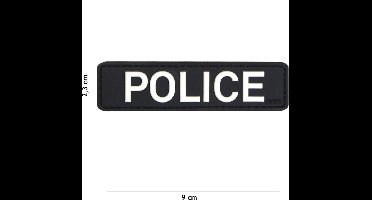 101 Inc Embleem 3D Pvc Police Zwart  18036
