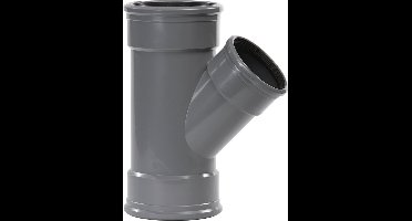 T-stuk 87° PVC-U 250 mm x 200 mm x 250 mm SN4 manchet grijs KOMO/BENOR