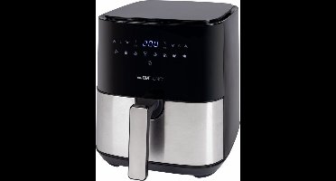 Clatronic FR 3782 H Enkel 5 l Vrijstaand 1450 W Heteluchtfriteuse Zwart, Roestvrijstaal