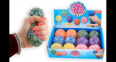 12 knijpballen 7 cm in display 8616