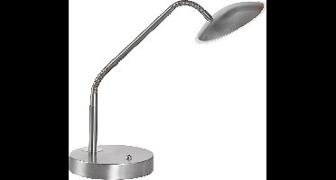 Fischer & Honsel - Tafellamp Tallri - 1x LED 7,5 W (incl.) - Mat Nikkel Afwerking met Satijn Glas