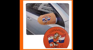 Oranje hoes voor auto spiegel ( set van 2 stuks )