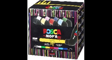 Uni Posca Uni Posca Verfmarker XXL Mop'R 8 Set Klassiek