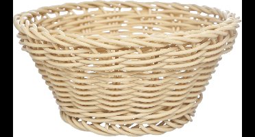 Cosy & Trendy broodmand - beige - kunststof - rond - 15 x 7 cm