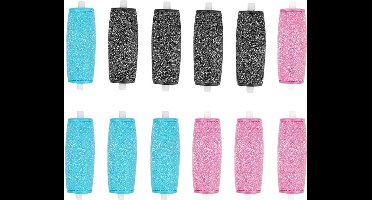 12x Rollers voor Scholl Multipack (3x4 stuks)- Navulling Eeltverwijderaar - Voetvijl - Navulling Velvet Smooth - Voor Scholl Elektrische Eeltvijl - Standaard, fijn en extra grof