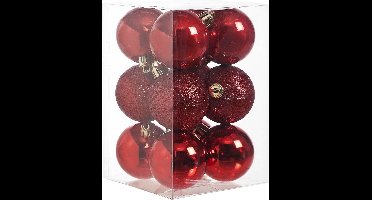 Cosy&Trendy kerstballen - 12 stuks - 6cm - pvc
