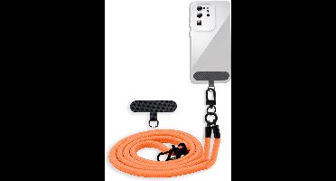 Cadorabo mobiele telefoonketting geschikt voor LG G Pad IV (8.0 Zoll) in ORANJE met verstelbaar riemkoord om om je nek te hangen