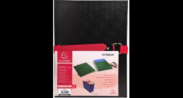 EXTENSOR® BALACRON - MAP MET UITREKBARE RUG EN KLEP - 24X32 CM - ZWART 22001E