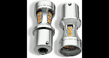 XEOD Pro Line Lampen set – P21W 1156 LED – 6000K Oranje canbus – 2 stuks