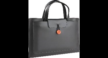 Laptoptas - 14 tot 16 inch - 3 Vakken - Vegan Leer - Laptophoes - Laptop Tas - XPS 15, Acer, Lenovo, ASUS, MacBook Air, Pro, Samsung, ChromeBook - Zwart