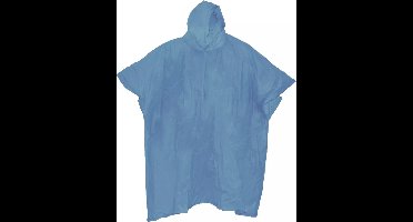 Benson Regenponcho met capuchon - blauw - herbruikbaar - PVC