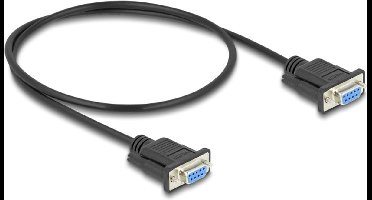 Delock Serial Cable RS-232 D-Sub9 female to female with narrow plug housing 0.5 m