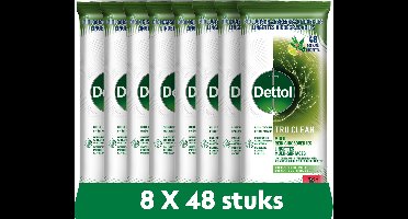 Dettol Lingettes Biodégradable Tru Clean Eucalyptus & Lime - 48 - 8 Stuks - Voordeelverpakking
