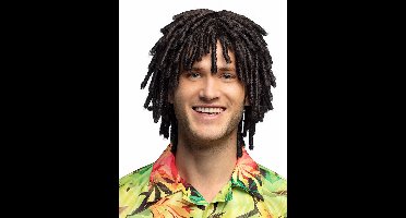 Boland - Pruik Levi Zwart - Krullen - Halflang - Mannen - - Rasta - Jamaica