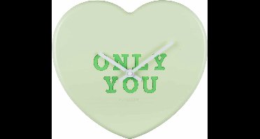 Karlsson Wandklok Heart Candy - Groen - 30x6.2x27cm - Wandklok Scandinavisch