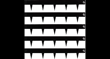 Talen Tools – Borderrand – Kantopsluiting – Zwarte coating – Koppelbaar – 100 x 7,5 cm – 5 stuks