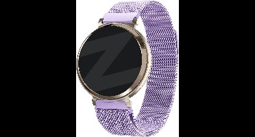 Bandz Milanese Loop band - Milanees smartwatch bandje 14mm met magneetsluiting geschikt voor Garmin Lily 2 (alleen tweede versie) - lichtpaars