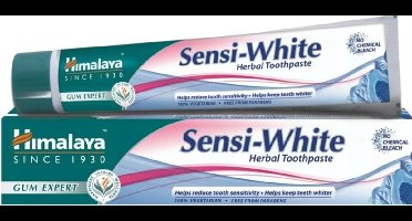 Himalaya Sensi White Herbal Tandpasta - 75 ml - Voor Zacht Bleken van Gevoelige Tanden - 100 % Vegetarisch - Tandpasta Zonder Fluoride en Parabenen