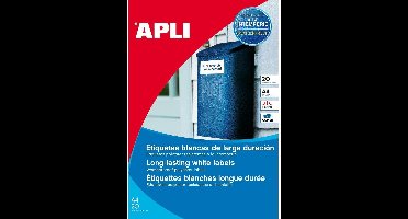 Printerlabels Apli Wit 20 Lakens 99,10 X 42,3 Mm