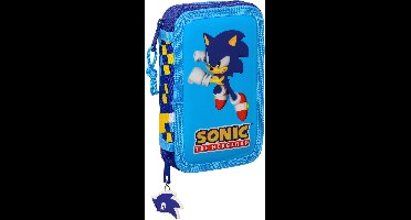 Sonic the Hedgehog Gevuld etui, Bleu - 28 stuks - 19,5 x 12,5 x 4 cm - Polyester