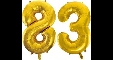 Folieballon nr. 83 Goud 86cm