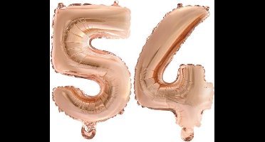 Folieballon nr. 54 Rosé Goud 41cm